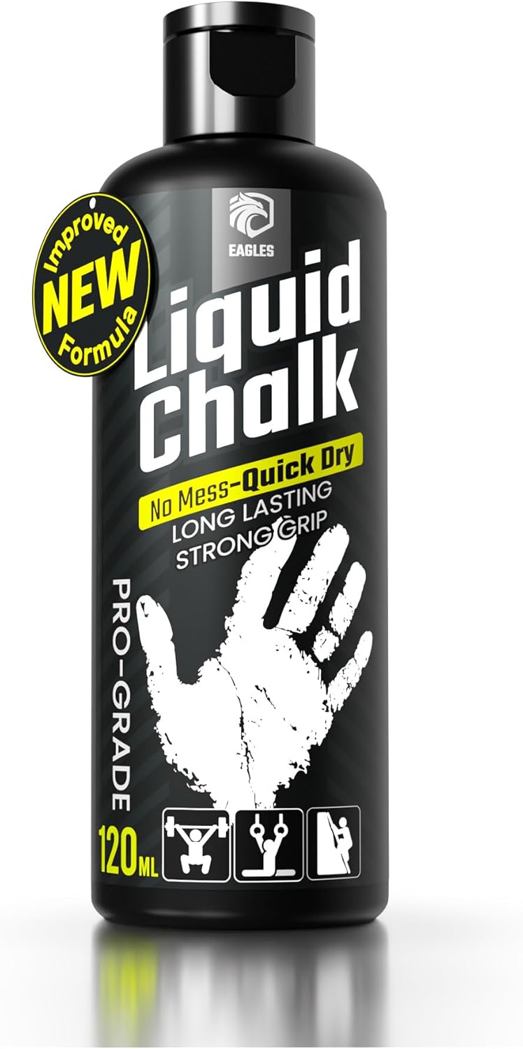 Eagle's Pro Grade Gym Liquid Chalk 50, 120 or 280ml Mess-Free Chalk for Weightlifting, Gymnastics Rock Climbing, Pole Grip, Sports Dries in Seconds - Sweat-Resistant and Long Lasting - Image 1